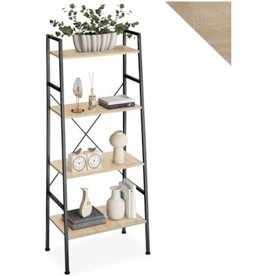 tectake ® Étagère échelle à 4 Niveaux 61,5 x 36,5 x 150 cm, Bibliothèque Style Industriel Vintage, Étagères Verticales Meuble de Rangement Chambre Salon Bureau, Etagere Bibliotheque, Bois Clair - Publicité tectake ® Étagère échelle à 4 Niveaux 61,5 x 36,5 x 150 cm, Bibliothèque Style Industriel Vintage, Étagères Verticales Meuble de Rangement Chambre Salon Bureau, Etagere Bibliotheque, Bois Clair - Publicité