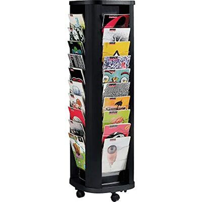 Paperflow Présentoir de documents carrousel 40 cases Noir - Publicité Paperflow Présentoir de documents carrousel 40 cases Noir - Publicité