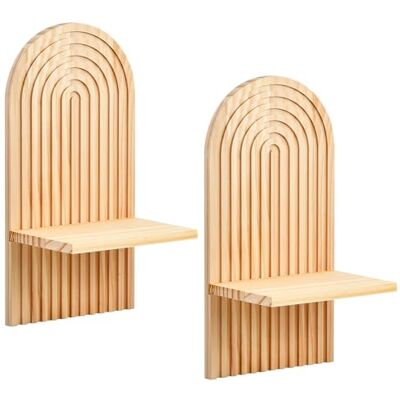 Mapille Étagère Murale Bohème en Bois, Étagère Flottante avec Fixation Cachée, Décoration Murale pour Salon, Chambre, Entrée, Chambre d’Enfant - Publicité Mapille Étagère Murale Bohème en Bois, Étagère Flottante avec Fixation Cachée, Décoration Murale pour Salon, Chambre, Entrée, Chambre d’Enfant - Publicité