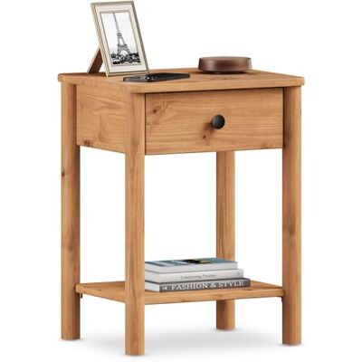 IDIMEX Table de Chevet APOANA avec 1 tiroir et 1 Tablette, Dimensions montées 45 x 55 x 35 cm, pin Massif Coloris chêne, idéal pour Chambre ou Salon, Style Naturel - Publicité IDIMEX Table de Chevet APOANA avec 1 tiroir et 1 Tablette, Dimensions montées 45 x 55 x 35 cm, pin Massif Coloris chêne, idéal pour Chambre ou Salon, Style Naturel - Publicité
