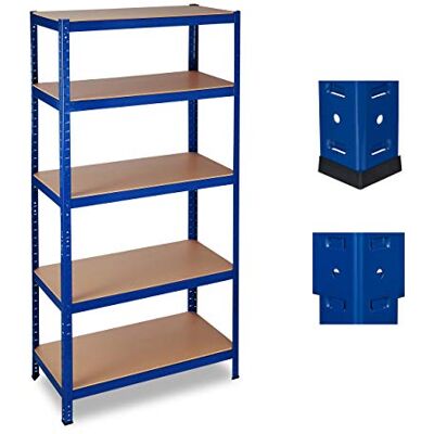Relaxdays 2X Étagères Charges Lourdes, Meuble de Rangement à Clip, Cave Charge 1325 kg, Garage, Cave, 180x90x45 cm, Acier, Bleu - Publicité Relaxdays 2X Étagères Charges Lourdes, Meuble de Rangement à Clip, Cave Charge 1325 kg, Garage, Cave, 180x90x45 cm, Acier, Bleu - Publicité