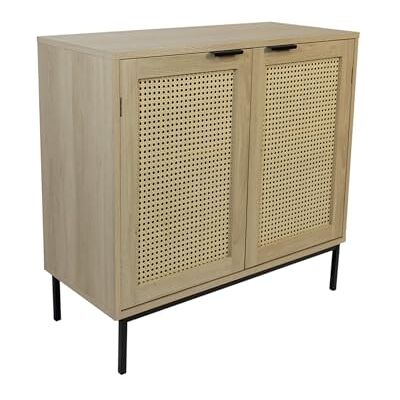 Box and beyond Buffet 80 x 35 x 75,5 cm Cannage, Bois 2 Portes Rangement Élégant et Pratique Salon, Salle à Manger, Cuisine Style Naturel et Bohème - Publicité Box and beyond Buffet 80 x 35 x 75,5 cm Cannage, Bois 2 Portes Rangement Élégant et Pratique Salon, Salle à Manger, Cuisine Style Naturel et Bohème - Publicité