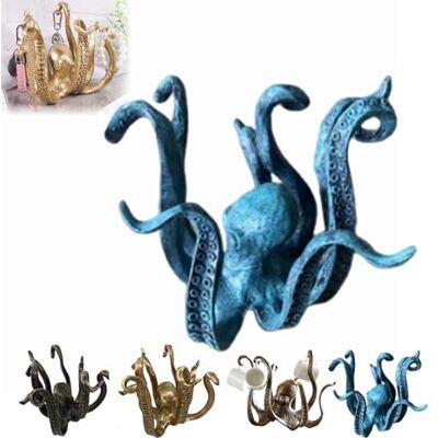 SANDNE Octopus Mug Holder, Octopus Coffee Mug Holder, Octopus Mug Holder For Counter Top, Octopus Cup Holder, Retro Resin Octopus Desktop Statue (Color : Blue) - Publicité SANDNE Octopus Mug Holder, Octopus Coffee Mug Holder, Octopus Mug Holder For Counter Top, Octopus Cup Holder, Retro Resin Octopus Desktop Statue (Color : Blue) - Publicité