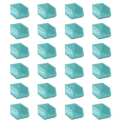 Tayg Lot de 24 tiroirs en plastique empilables Organiseur de vis, tiroirs, boîte de rangement, bacs en plastique rectangulaires (turquoise, 17 x 10 x 8 cm) - Publicité Tayg Lot de 24 tiroirs en plastique empilables Organiseur de vis, tiroirs, boîte de rangement, bacs en plastique rectangulaires (turquoise, 17 x 10 x 8 cm) - Publicité