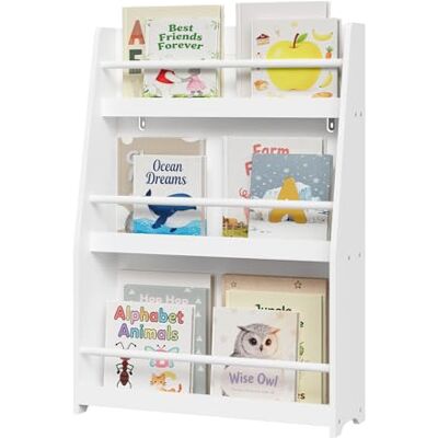 WOLTU Bibliothèque Enfant, Meuble Rangement Enfant, Étagère Livre à 3 Niveaux, Rangement Jouet Enfant, Blanc, en MDF et Bois - Publicité WOLTU Bibliothèque Enfant, Meuble Rangement Enfant, Étagère Livre à 3 Niveaux, Rangement Jouet Enfant, Blanc, en MDF et Bois - Publicité