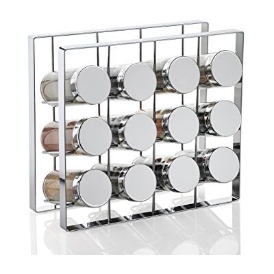 Andrea House – Support à épices Chromé 12 pots (CC63072) - Publicité Andrea House – Support à épices Chromé 12 pots (CC63072) - Publicité