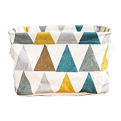 Morbuy Panier de rangement, Cadeau de Noël Petit Bébé lin de rangement Jeux Panier organiseur en tissu avec 2 poignées sur les deux côtés 20 x 15 x 13 cm (une pièce Blue Triangular Geometry) - Publicité Morbuy Panier de rangement, Cadeau de Noël Petit Bébé lin de rangement Jeux Panier organiseur en tissu avec 2 poignées sur les deux côtés 20 x 15 x 13 cm (une pièce Blue Triangular Geometry) - Publicité