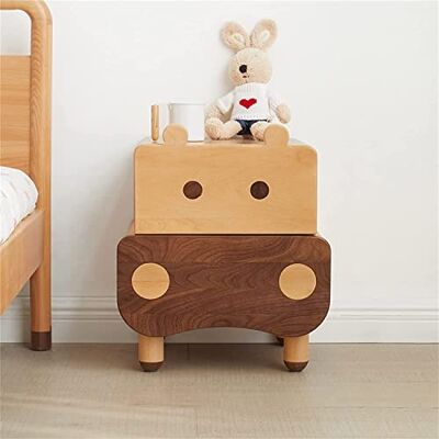 JUNNIU Table De Chevet en Bois Massif pour Enfants, Table De Chevet Simple Et Moderne pour Chambre, Créativité Garçon Fille Chevet 2 Tiroirs, Chambre Salon Unité De Rangement 40X35X48.7CM Decoration - Publicité JUNNIU Table De Chevet en Bois Massif pour Enfants, Table De Chevet Simple Et Moderne pour Chambre, Créativité Garçon Fille Chevet 2 Tiroirs, Chambre Salon Unité De Rangement 40X35X48.7CM Decoration - Publicité
