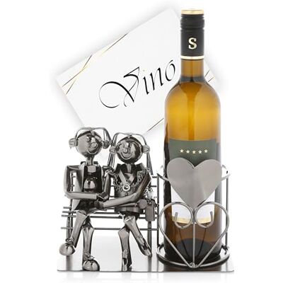 Nordstern Porte-bouteille en métal Cadeau de mariage Porte-bouteille de vin Cadeau de mariage Cadeau de mariage Cadeau de mariage ou noces d'or - Publicité Nordstern Porte-bouteille en métal Cadeau de mariage Porte-bouteille de vin Cadeau de mariage Cadeau de mariage Cadeau de mariage ou noces d'or - Publicité