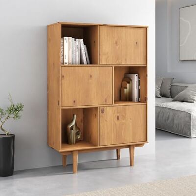 IDIMEX Buffet Haut Simona 95x139 cm en Bois Massif Coloris chêne avec 3 Portes et 3 Étagères, Vaisselier en Hauteur, Style Vintage Scandinave Années 50, Rangement Pratique - Publicité IDIMEX Buffet Haut Simona 95x139 cm en Bois Massif Coloris chêne avec 3 Portes et 3 Étagères, Vaisselier en Hauteur, Style Vintage Scandinave Années 50, Rangement Pratique - Publicité