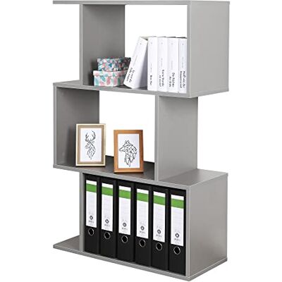 RICOO Étagère Rangement 106 x 70 x 30 cm WM075-PL classeur Bureau Gris 3 Cases - Publicité RICOO Étagère Rangement 106 x 70 x 30 cm WM075-PL classeur Bureau Gris 3 Cases - Publicité