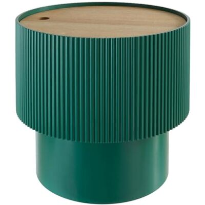 ATMOSPHERA CREATEUR D'INTERIEUR Table à Café avec Coffre de Rangement en Bois Peint Vert D 38,5 cm Atmosphera - Publicité ATMOSPHERA CREATEUR D'INTERIEUR Table à Café avec Coffre de Rangement en Bois Peint Vert D 38,5 cm Atmosphera - Publicité