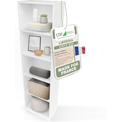 CDF Bibliothèque Ouverte Meuble à Case de Rangement avec Compartiments Colonne pour Bureau Salle à Manger Home Office Salon Livres Dossiers Décoration Chambre Modern Vertical Blanc 50 cm - Publicité CDF Bibliothèque Ouverte Meuble à Case de Rangement avec Compartiments Colonne pour Bureau Salle à Manger Home Office Salon Livres Dossiers Décoration Chambre Modern Vertical Blanc 50 cm - Publicité
