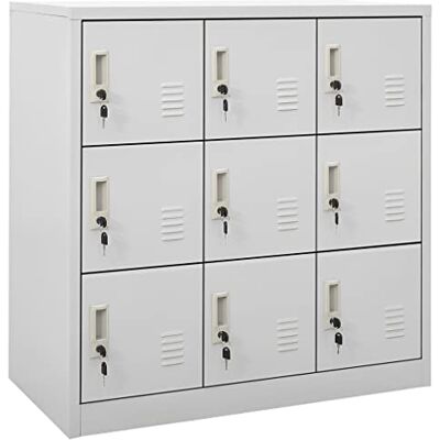 vidaXL Armoire à casiers Gris clair 90x45x92,5 cm Acier - Publicité vidaXL Armoire à casiers Gris clair 90x45x92,5 cm Acier - Publicité
