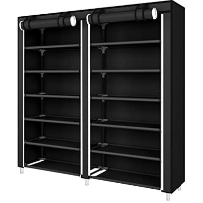 LANTUS Armoire à Chaussures, Meuble à Chaussures, Étagères à Chaussures Étanche 7 Couches pour 36 Paires de Chaussures Armoire en Tissus, Rangement de Chaussures avec Housse - Publicité LANTUS Armoire à Chaussures, Meuble à Chaussures, Étagères à Chaussures Étanche 7 Couches pour 36 Paires de Chaussures Armoire en Tissus, Rangement de Chaussures avec Housse - Publicité
