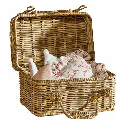 Loberon Fableton Malle Coffre à Jouets pour Les Petites Aventures Rotin tressé, Marron - Publicité Loberon Fableton Malle Coffre à Jouets pour Les Petites Aventures Rotin tressé, Marron - Publicité