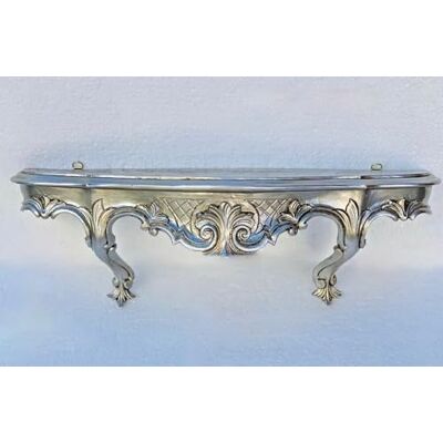 by artissimo Console murale style baroque Largeur : 49 x profondeur : 13 x hauteur : 21 cm Étagère miroir Cp51 (argenté) - Publicité by artissimo Console murale style baroque Largeur : 49 x profondeur : 13 x hauteur : 21 cm Étagère miroir Cp51 (argenté) - Publicité