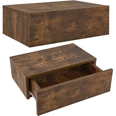 Juskys Étagère Murale Table de Chevet Suspendue Lot de 2 en Bois 46 x 30 x 15 cm LPH 1 Tiroir et Une Tablette Montage Mural Naturelle - Publicité Juskys Étagère Murale Table de Chevet Suspendue Lot de 2 en Bois 46 x 30 x 15 cm LPH 1 Tiroir et Une Tablette Montage Mural Naturelle - Publicité