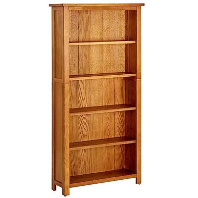 vidaXL Bois de Chêne Massif Bibliothèque à 5 Niveaux Etagère à Livres Meuble de Rangement Armoire à Livres Etagère sur Pied Intérieur 70x22x140 cm - Publicité vidaXL Bois de Chêne Massif Bibliothèque à 5 Niveaux Etagère à Livres Meuble de Rangement Armoire à Livres Etagère sur Pied Intérieur 70x22x140 cm - Publicité