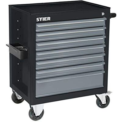 STIER Servante d'atelier vide BLACK-Edition, 884 x 696 x 490 mm, 7 tiroirs, charge max. 300 kg, chariot d'atelier, chariot d'outils, chariot de montage - Publicité STIER Servante d'atelier vide BLACK-Edition, 884 x 696 x 490 mm, 7 tiroirs, charge max. 300 kg, chariot d'atelier, chariot d'outils, chariot de montage - Publicité