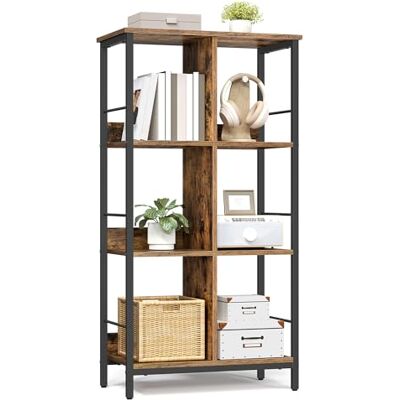 VASAGLE Meuble de Rangement 3 Niveaux, Étagère Rangement, Bibliothèque Style Industriel, 6 Cubes, pour Salon, Bureau, Entrée, Cuisine, 30 x 60 x 114 cm, Marron Rustique et Noir d'encre LLS178KD01 - Publicité VASAGLE Meuble de Rangement 3 Niveaux, Étagère Rangement, Bibliothèque Style Industriel, 6 Cubes, pour Salon, Bureau, Entrée, Cuisine, 30 x 60 x 114 cm, Marron Rustique et Noir d'encre LLS178KD01 - Publicité