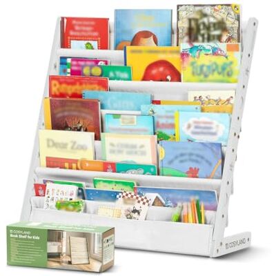 COSYLAND Bibliotheque Enfant en Bois Massif à 7 Niveaux Etagere de Rangement pour Livres Présentoir Livres Bebe avec Design Stable Meuble Montessori pour Chambre d’Enfant (75 cm, Blanc) - Publicité COSYLAND Bibliotheque Enfant en Bois Massif à 7 Niveaux Etagere de Rangement pour Livres Présentoir Livres Bebe avec Design Stable Meuble Montessori pour Chambre d’Enfant (75 cm, Blanc) - Publicité