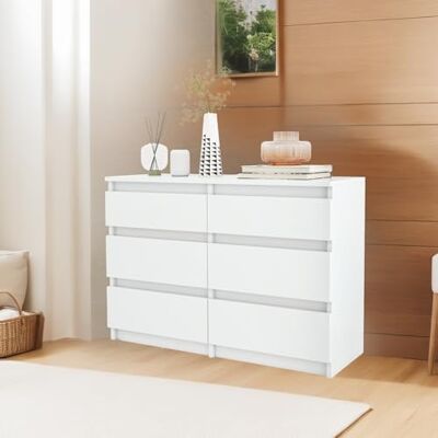 YITAHOME Commode à 6 tiroirs, 100 x 30 x 70 cm, Meuble de Rangement Moderne pour Chambre à Coucher, MDF Durable et Panneaux de Particules, idéal pour Les vêtements et Les nécessités Quotidiennes - Publicité YITAHOME Commode à 6 tiroirs, 100 x 30 x 70 cm, Meuble de Rangement Moderne pour Chambre à Coucher, MDF Durable et Panneaux de Particules, idéal pour Les vêtements et Les nécessités Quotidiennes - Publicité