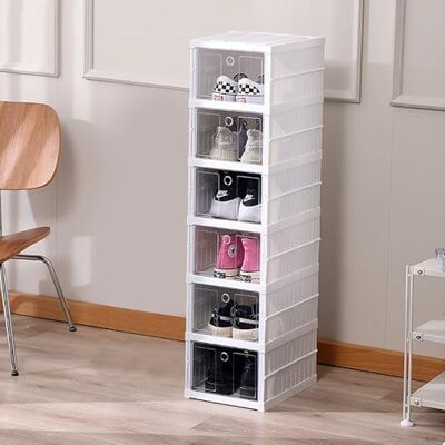 LANTUS Meuble à Chaussure, Rangement Chaussure Entree pour Entrées, Chambres et Couloirs,34,5 x 26,4 x 104,4 cm (Blanc) - Publicité LANTUS Meuble à Chaussure, Rangement Chaussure Entree pour Entrées, Chambres et Couloirs,34,5 x 26,4 x 104,4 cm (Blanc) - Publicité
