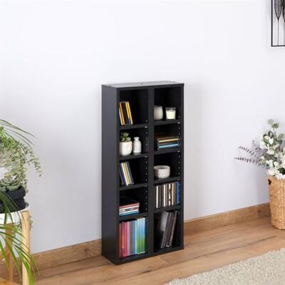 IDIMEX Etagères modulables Musique pour CD et DVD, Lot de 2 Meubles de Rangement en Colonne avec 10 Compartiments, en mélaminé décor béton foncé - Publicité IDIMEX Etagères modulables Musique pour CD et DVD, Lot de 2 Meubles de Rangement en Colonne avec 10 Compartiments, en mélaminé décor béton foncé - Publicité