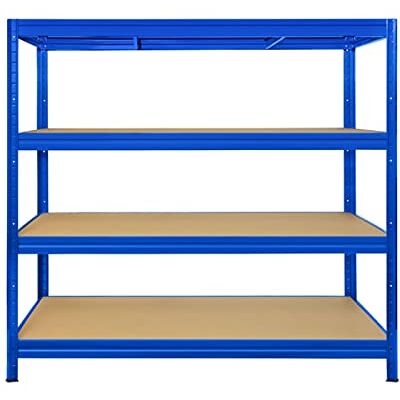KARAT Étagères à Grande Tenue Etagère à emboîter, Montage sans Outils Rayonnages Charges Lourdes Rayonnage Magasin & Garage Étagère d'atelier modulable (Bleu, 177 x 200 x 60 cm 4 Niveaux) - Publicité KARAT Étagères à Grande Tenue Etagère à emboîter, Montage sans Outils Rayonnages Charges Lourdes Rayonnage Magasin & Garage Étagère d'atelier modulable (Bleu, 177 x 200 x 60 cm 4 Niveaux) - Publicité