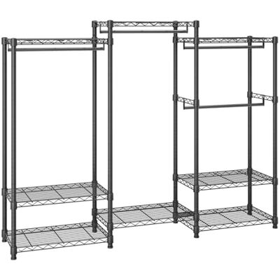 VEVOR Portant à Vêtements 174x45x180 cm Charge 360 kg Porte-Manteau avec 8 Étagères et 4 Tringles Penderie à Vêtements en Acier au Carbone Réglable et Amovible pour Rangement Chambre à Coucher Entrée - Publicité VEVOR Portant à Vêtements 174x45x180 cm Charge 360 kg Porte-Manteau avec 8 Étagères et 4 Tringles Penderie à Vêtements en Acier au Carbone Réglable et Amovible pour Rangement Chambre à Coucher Entrée - Publicité