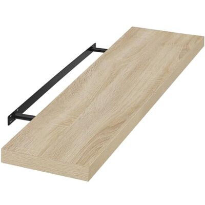 EUGAD Étagères Murale en MDF,étagère de Rangement décorative Flottante 80cm Longueur,Chêne Sonoma - Publicité EUGAD Étagères Murale en MDF,étagère de Rangement décorative Flottante 80cm Longueur,Chêne Sonoma - Publicité