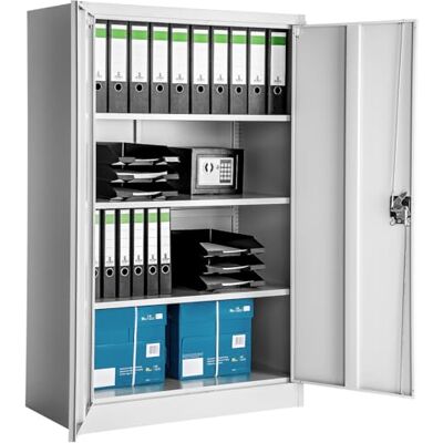 tectake ® Armoire de Bureau métallique 140x90x40 cm avec Serrure Rangement Bureau avec 4 Compartiments pour Classeur Rangement Documents Industriel Meuble 2 Portes, 3 Étagères Réglables en Hauteur - Publicité tectake ® Armoire de Bureau métallique 140x90x40 cm avec Serrure Rangement Bureau avec 4 Compartiments pour Classeur Rangement Documents Industriel Meuble 2 Portes, 3 Étagères Réglables en Hauteur - Publicité