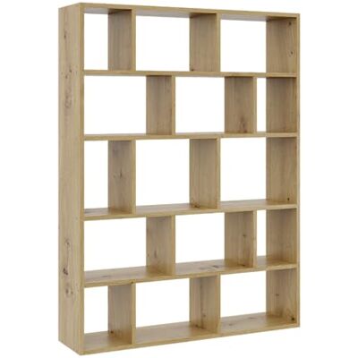 KUBUTKU Grande bibliothèque Étagère murale avec 15 compartiments 141 x 105 x 18 cm Étagère suspendue Décoration moderne Étagère flottante pour salon chambre bureau (Artisan) - Publicité KUBUTKU Grande bibliothèque Étagère murale avec 15 compartiments 141 x 105 x 18 cm Étagère suspendue Décoration moderne Étagère flottante pour salon chambre bureau (Artisan) - Publicité