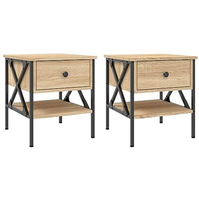 vidaXL Tables de Chevet 2 pcs chêne Sonoma 40x42x45 cm Bois ingénierie, Meuble de Chevet, Table de Nuit, Table de lit, Table d'appoint, Meuble de lit - Publicité vidaXL Tables de Chevet 2 pcs chêne Sonoma 40x42x45 cm Bois ingénierie, Meuble de Chevet, Table de Nuit, Table de lit, Table d'appoint, Meuble de lit - Publicité