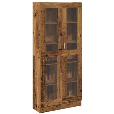 vidaXL Buffet haut vieux bois 82,5x30,5x185 cm bois d ingénierie - Publicité vidaXL Buffet haut vieux bois 82,5x30,5x185 cm bois d ingénierie - Publicité