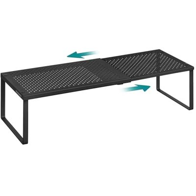 SONGMICS Étagère à épices extensible pour cuisine, étagère de cuisine, organiseur d'armoire, petite étagère, métal, comptoir, table, étagère à chaussures, noir mat KCS007B01 - Publicité SONGMICS Étagère à épices extensible pour cuisine, étagère de cuisine, organiseur d'armoire, petite étagère, métal, comptoir, table, étagère à chaussures, noir mat KCS007B01 - Publicité
