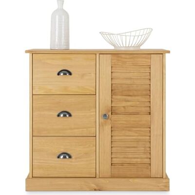 IDIMEX Buffet VENETA L 78 cm en bois massif coloris naturel avec 3 tiroirs et 1 porte, design élégant et intemporel, espace de rangement optimisé, poignées en métal, structure robuste idéal pour salon - Publicité IDIMEX Buffet VENETA L 78 cm en bois massif coloris naturel avec 3 tiroirs et 1 porte, design élégant et intemporel, espace de rangement optimisé, poignées en métal, structure robuste idéal pour salon - Publicité