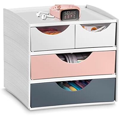 CEP Mini module de rangement MyCube 2 petits tiroirs + 2 grands tiroirs Mineral Rose poudré - Publicité CEP Mini module de rangement MyCube 2 petits tiroirs + 2 grands tiroirs Mineral Rose poudré - Publicité