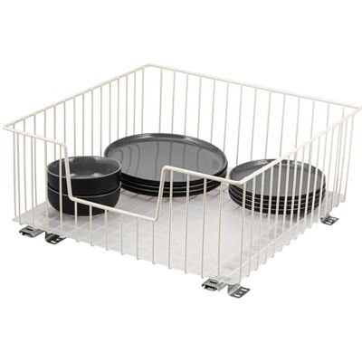 bremermann Panier coulissant pour armoire, largeur 50 cm, avec étagère, à monter ultérieurement, avec rails télescopiques, idéal pour cuisine, salle de bain & chambre à coucher, en métal (Blanc crème) - Publicité bremermann Panier coulissant pour armoire, largeur 50 cm, avec étagère, à monter ultérieurement, avec rails télescopiques, idéal pour cuisine, salle de bain & chambre à coucher, en métal (Blanc crème) - Publicité