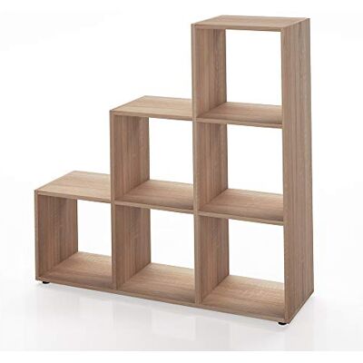 Vicco Étagère, Sonoma, 105x107.5cm, utilisable comme séparateur de pièce avec 6 Compartiments de Rangement Ouverts - Publicité Vicco Étagère, Sonoma, 105x107.5cm, utilisable comme séparateur de pièce avec 6 Compartiments de Rangement Ouverts - Publicité