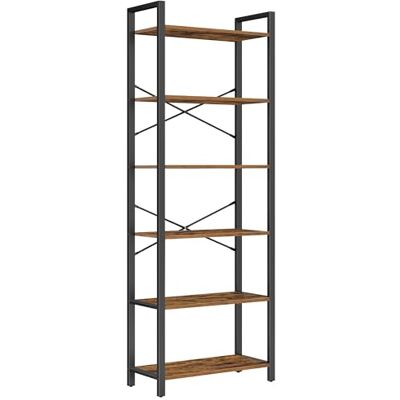 VASAGLE Étagère 6 Niveaux, Bibliothèque, Meuble de Rangement, pour Bureau, Salon, Chambre, 30 x 66 x 186 cm, Style Industriel, Marron Rustique et Noir d'Encre LLS062B01 - Publicité VASAGLE Étagère 6 Niveaux, Bibliothèque, Meuble de Rangement, pour Bureau, Salon, Chambre, 30 x 66 x 186 cm, Style Industriel, Marron Rustique et Noir d'Encre LLS062B01 - Publicité