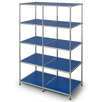 KARAT Étagère Métallique L78 × P40 × H118 cm avec 5 Niveaux Concept Epure MK-015 – Bibliothèque Ouverte, Meuble de Rangement, Séparateur de Pièce, Étagère Cube (Bleu) - Publicité KARAT Étagère Métallique L78 × P40 × H118 cm avec 5 Niveaux Concept Epure MK-015 – Bibliothèque Ouverte, Meuble de Rangement, Séparateur de Pièce, Étagère Cube (Bleu) - Publicité