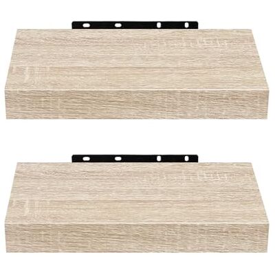 EUGAD Étagère Murale Lot de 2 étagères tablettes Style Moderne en Bois,25x22,9x3,8cm Sonoma Chêne 0012QJ-2 - Publicité EUGAD Étagère Murale Lot de 2 étagères tablettes Style Moderne en Bois,25x22,9x3,8cm Sonoma Chêne 0012QJ-2 - Publicité