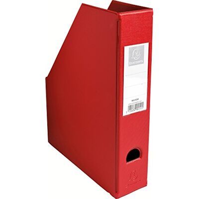 Exacompta Réf. 90155E 1 Porte-revues en carton extra rigide recouvert de plastique livré à plat Dos de 7 cm Dimensions 23 x 31 cm Pour documents au format A4 Coloris rouge - Publicité Exacompta Réf. 90155E 1 Porte-revues en carton extra rigide recouvert de plastique livré à plat Dos de 7 cm Dimensions 23 x 31 cm Pour documents au format A4 Coloris rouge - Publicité
