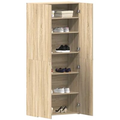 Armoire à chaussures en chêne Sonoma beige - Meuble de rangement - Publicité Armoire à chaussures en chêne Sonoma beige - Meuble de rangement - Publicité