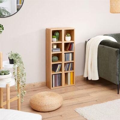 IDIMEX Etagères modulables Musique pour CD et DVD, Lot de 2 Meubles de Rangement en Colonne avec 10 Compartiments, en mélaminé décor chêne Sauvage - Publicité IDIMEX Etagères modulables Musique pour CD et DVD, Lot de 2 Meubles de Rangement en Colonne avec 10 Compartiments, en mélaminé décor chêne Sauvage - Publicité