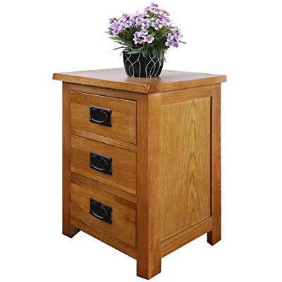 Aurotrice Table de chevet en chêne à 3 tiroirs, armoire de peinture NC, panneau MDF chêne et bois dur : 42 x 32 x 56 cm - Publicité Aurotrice Table de chevet en chêne à 3 tiroirs, armoire de peinture NC, panneau MDF chêne et bois dur : 42 x 32 x 56 cm - Publicité