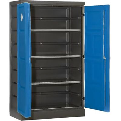 EUROKRAFT Armoire de sécurité en polyéthylène 2 Portes tablettes INOX - Publicité EUROKRAFT Armoire de sécurité en polyéthylène 2 Portes tablettes INOX - Publicité