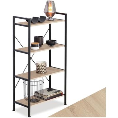 tectake ® Étagère échelle à 4 Niveaux, 67,5 x 31,5 x 121,5 cm, Bibliothèque Style Industriel, Étagère Rangement Acier et Bois Meuble de Rangement Chambre Salon Bureau, Etagere Bibliotheque, Bois Clair - Publicité tectake ® Étagère échelle à 4 Niveaux, 67,5 x 31,5 x 121,5 cm, Bibliothèque Style Industriel, Étagère Rangement Acier et Bois Meuble de Rangement Chambre Salon Bureau, Etagere Bibliotheque, Bois Clair - Publicité
